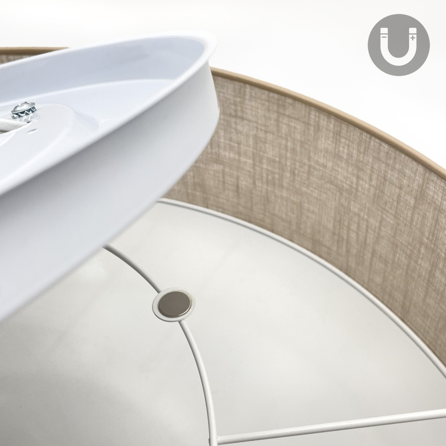 Brilagi - Plafoniera LED SIRIJA 6xE27/60W/230V diam. 80 cm beige