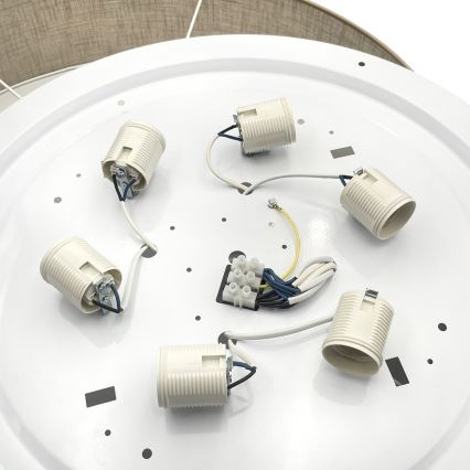 Brilagi - Plafoniera LED SIRIJA 6xE27/60W/230V diam. 80 cm beige