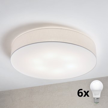 Brilagi - Plafoniera LED SIRIJA 6xE27/60W/230V Ø 80 cm bianca