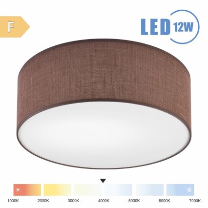 Brilagi - Plafoniera LED SIRIJA LED/12W/230V diametro 35 cm marrone