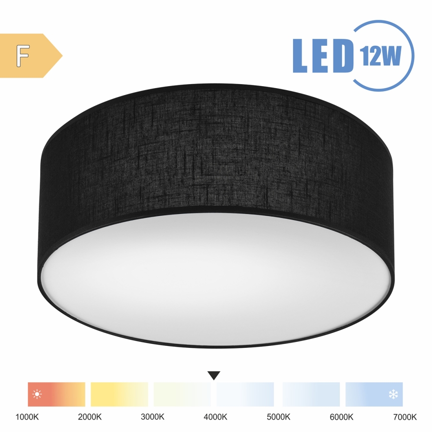 Brilagi - Plafoniera LED SIRIJA LED/12W/230V diametro 35 cm nero