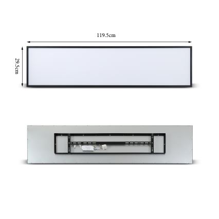 Brilagi - Plafoniera LED SLIMFRAME LED/58W/230V 120x30 cm nero