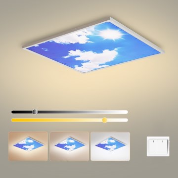 Brilagi - Plafoniera LED SLIMFRAME LED/58W/230V 60x60 cm argento/blu