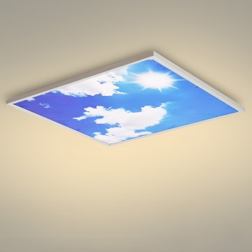 Brilagi - Plafoniera LED SLIMFRAME SKY LED/58W/230V 60x60 cm argento/blu