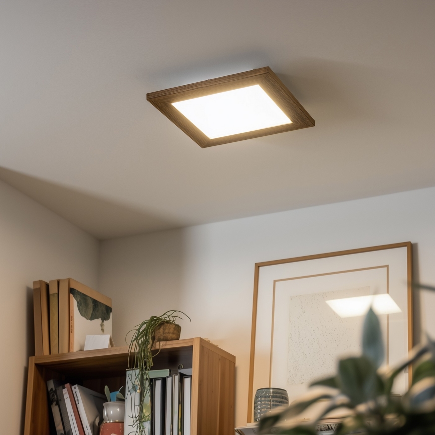 Brilagi - Plafoniera LED SLIMFRAME WOOD LED/25W/230V 34x34 cm marrone
