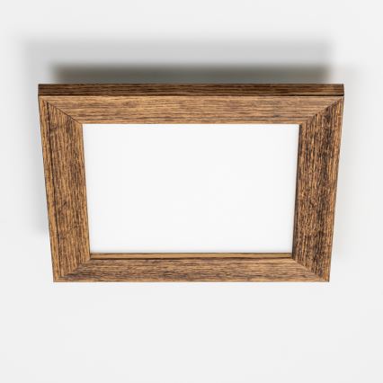 Brilagi - Plafoniera LED SLIMFRAME WOOD LED/25W/230V 34x34 cm marrone