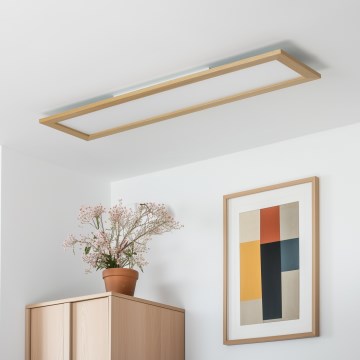 Brilagi - Plafoniera LED SLIMFRAME WOOD LED/58W/230V 124x34 cm marrone