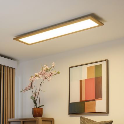 Brilagi - Plafoniera LED SLIMFRAME WOOD LED/58W/230V 124x34 cm marrone