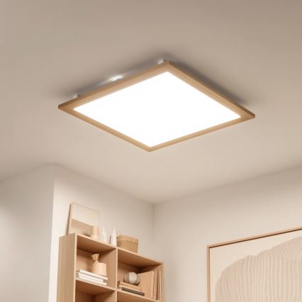 Brilagi - Plafoniera LED SLIMFRAME WOOD LED/58W/230V 64x64 cm marrone