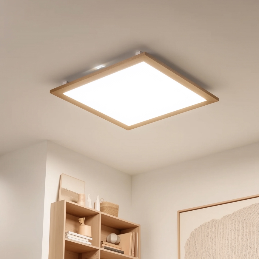 Brilagi - Plafoniera LED SLIMFRAME WOOD LED/58W/230V 64x64 cm marrone