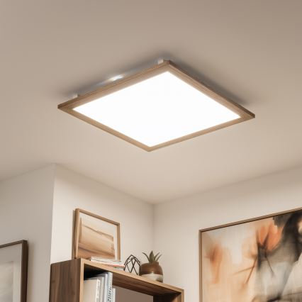 Brilagi - Plafoniera LED SLIMFRAME WOOD LED/58W/230V 64x64 cm marrone