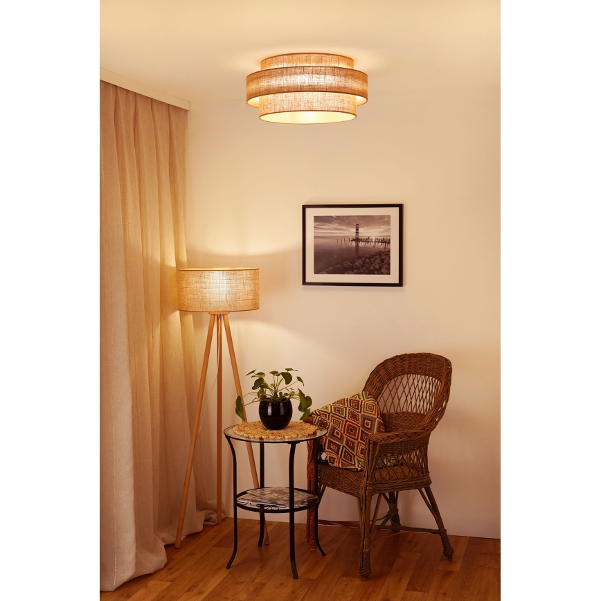 Brilagi - Plafoniera LED SPACE YUTE LED/12W/230V diametro 50 cm 3000K/4000K/6400K beige