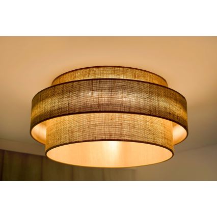 Brilagi - Plafoniera LED SPACE YUTE LED/12W/230V diametro 50 cm 3000K/4000K/6400K beige