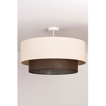 Brilagi - Plafoniera LED STILE BOHO 3xE27/15W/230V Ø 60 cm crema/marrone