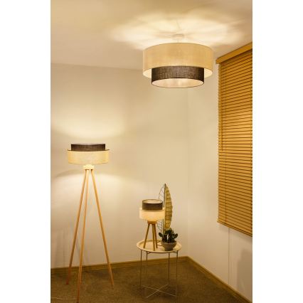 Brilagi - Plafoniera LED STILE BOHO 3xE27/15W/230V Ø 60 cm crema/marrone