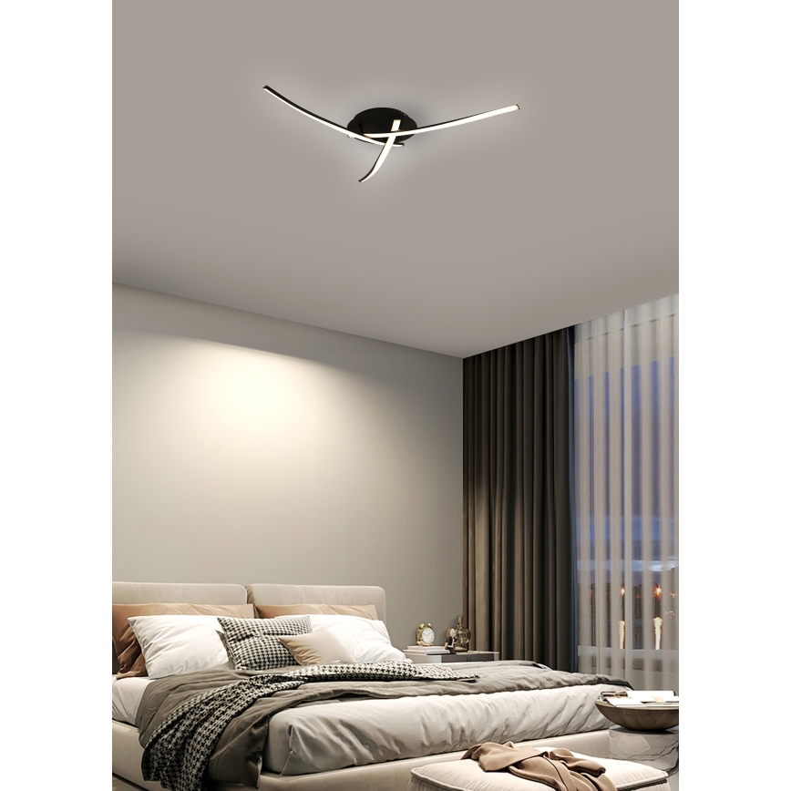 Brilagi - Plafoniera LED STRIPES 24W/230V Ø 64 cm nera