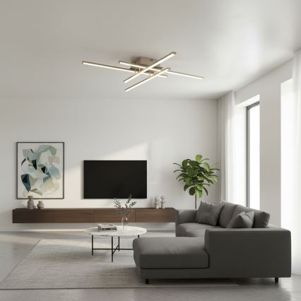 Brilagi - Plafoniera LED STRIPES LED/37W/230V 68x68 cm argento