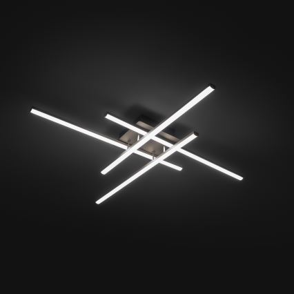 Brilagi - Plafoniera LED STRIPES LED/37W/230V 68x68 cm argento