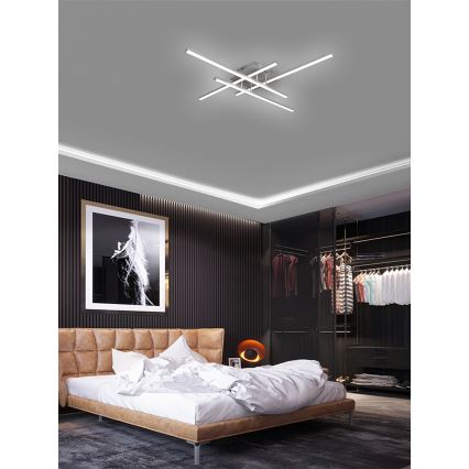 Brilagi - Plafoniera LED STRIPES LED/37W/230V argento