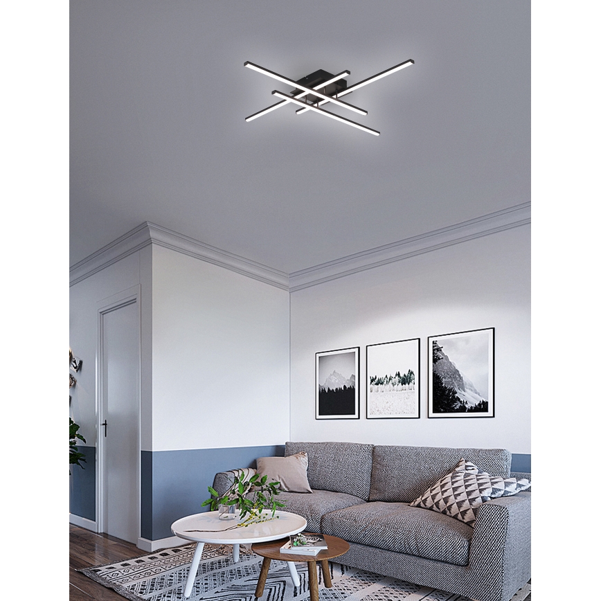 Brilagi - Plafoniera LED STRIPES LED/37W/230V nero