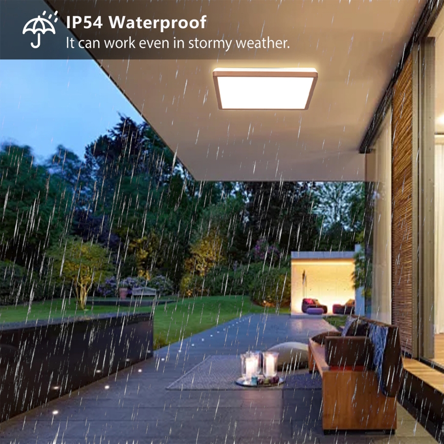 Brilagi - Plafoniera da bagno ULTRA SLIM LED/24W/230V 42x42 cm oro rosa IP54