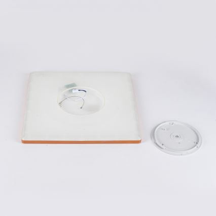 Brilagi - Plafoniera da bagno ULTRA SLIM LED/24W/230V 42x42 cm oro rosa IP54