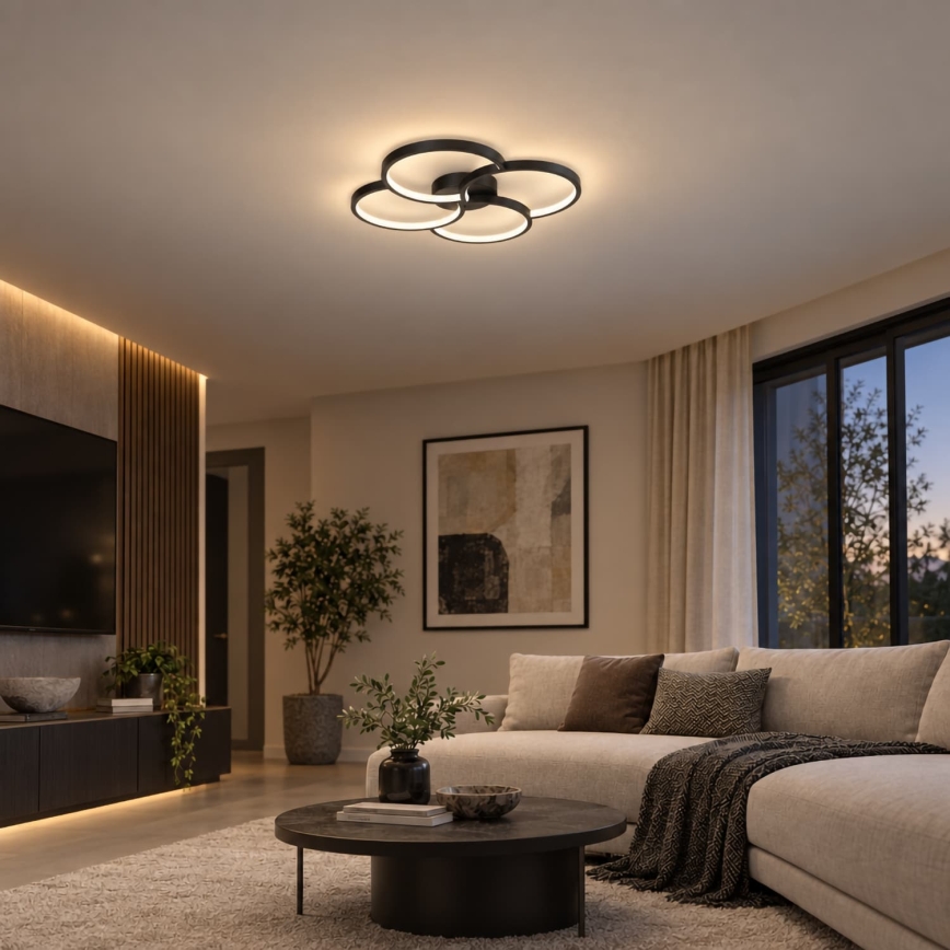 BRILAGI - Plafoniera LED VELO LED/42W/230V 4000K Ø 52 cm nera
