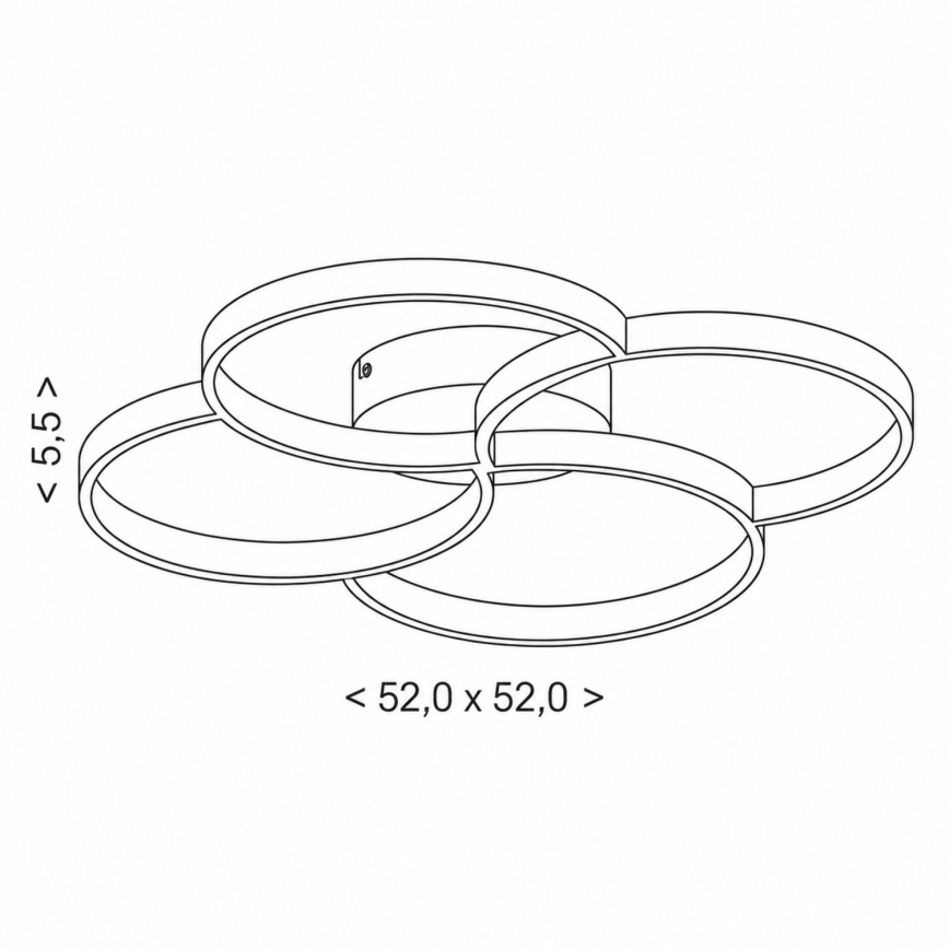 BRILAGI - Plafoniera LED VELO LED/42W/230V 4000K Ø 52 cm nera