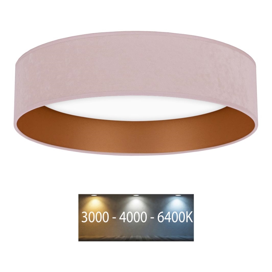 Brilagi - Plafoniera LED VELVET LED/24W/230V 3000/4000/6400K rosa/oro