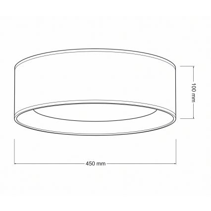 Brilagi - Plafoniera LED VELVET SIMPLE LED/24W/230V 3000K Ø 45 cm grigia