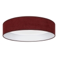 Brilagi - Plafoniera LED VELVET SIMPLE LED/36W/230V 3000K Ø 55 cm bordeaux