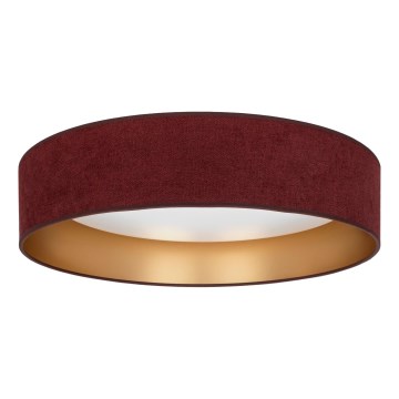 Brilagi - Plafoniera LED VELVET SIMPLE LED/36W/230V 3000K Ø 55 cm bordeaux/oro