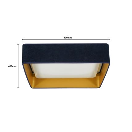 Brilagi - Plafoniera LED VELVET SQUARE LED/24W/230V blu scuro