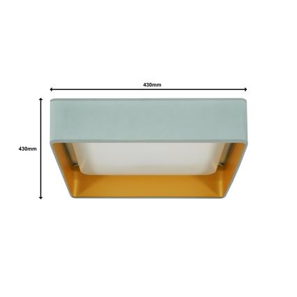 Brilagi - Plafoniera LED VELVET SQUARE LED/24W/230V menta