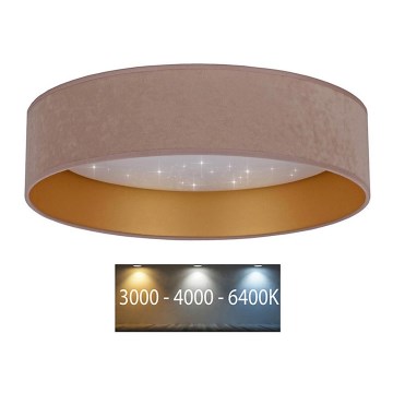 Brilagi - Plafoniera LED VELVET STAR LED/24W/230V d. 40 cm 3000K/4000K/6400K beige/oro