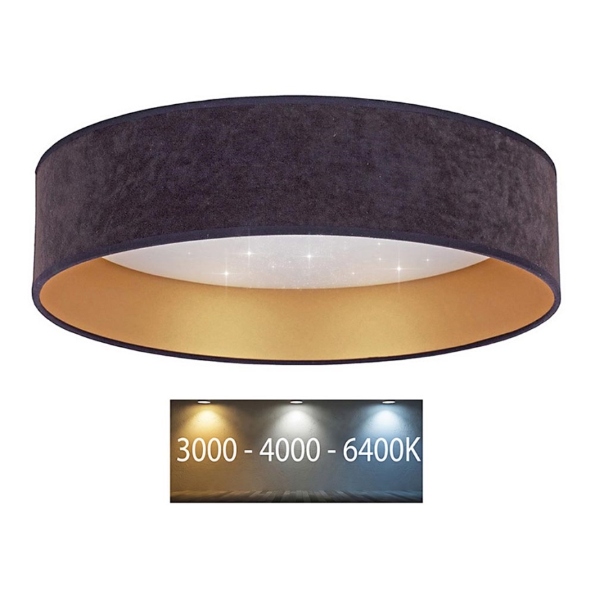 Brilagi - Plafoniera LED VELVET STAR LED/24W/230V d. 40 cm 3000K/4000K/6400K grigio/oro