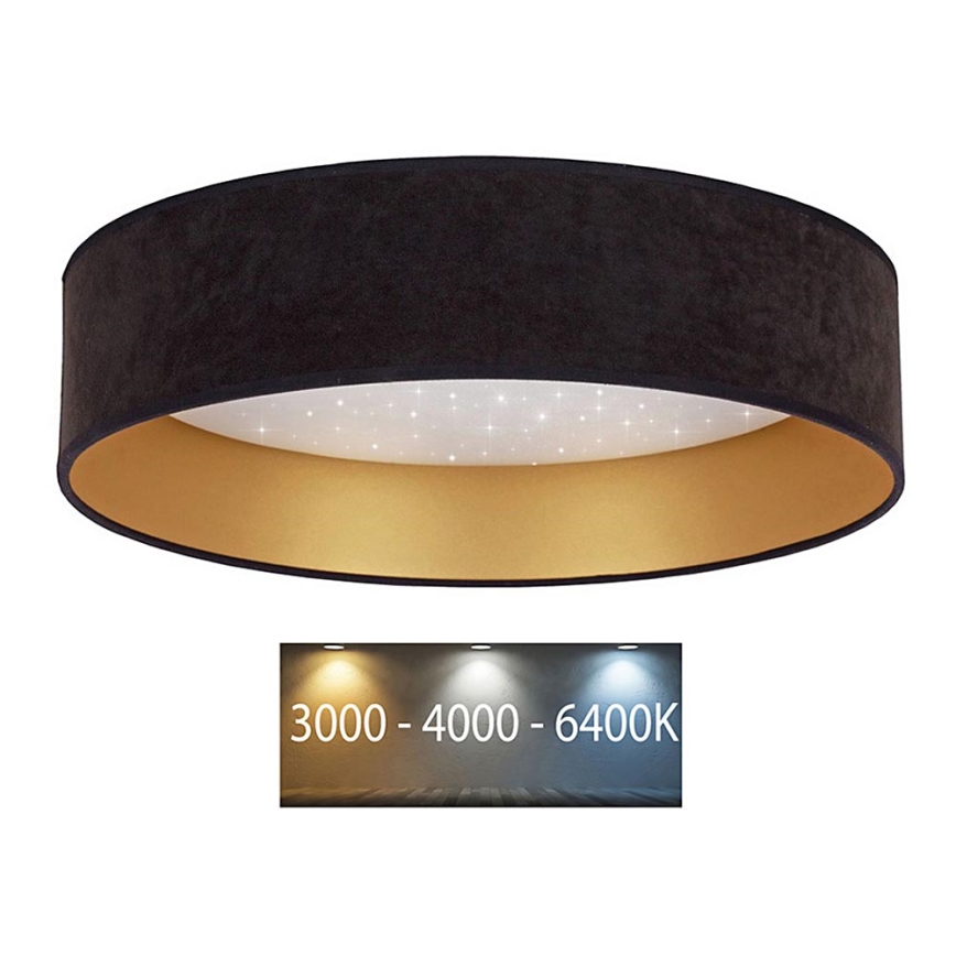 Brilagi - Plafoniera LED VELVET STAR LED/24W/230V d. 40 cm 3000K/4000K/6400K nero/oro