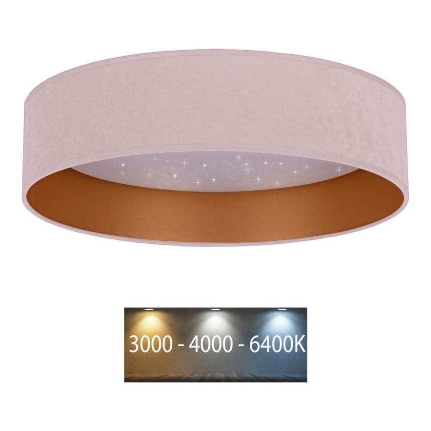 Brilagi - Plafoniera LED VELVET STAR LED/24W/230V d. 40 cm 3000K/4000K/6400K rosa/oro