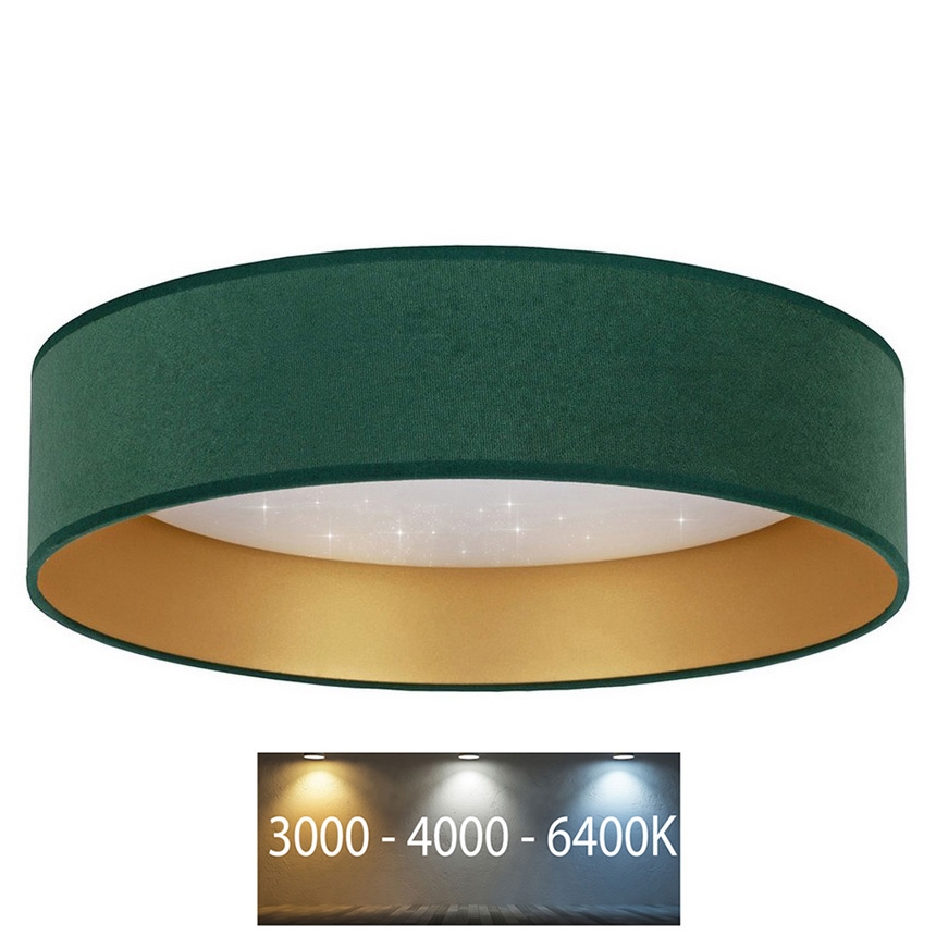 Brilagi - Plafoniera LED VELVET STAR LED/24W/230V d. 40 cm 3000K/4000K/6400K verde/oro