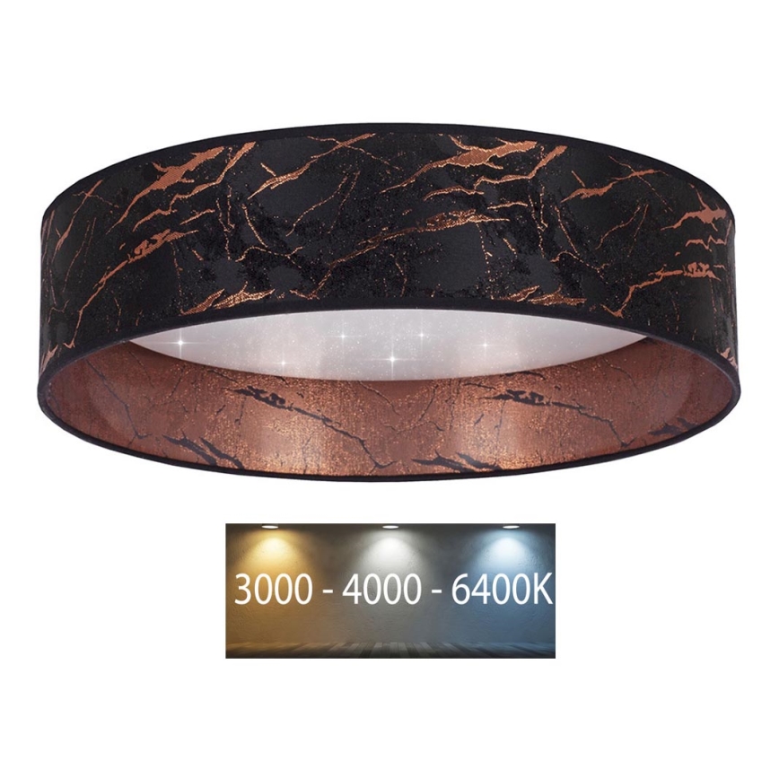 Brilagi - Plafoniera LED VELVET STAR LED/36W/230V d. 55 cm 3000K/4000K/6400K nero/rame