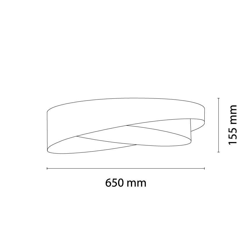 BRILAGI - Plafoniera LED VELVET TWIST LED/24W/230V 4000K Ø 55 cm bianco/oro