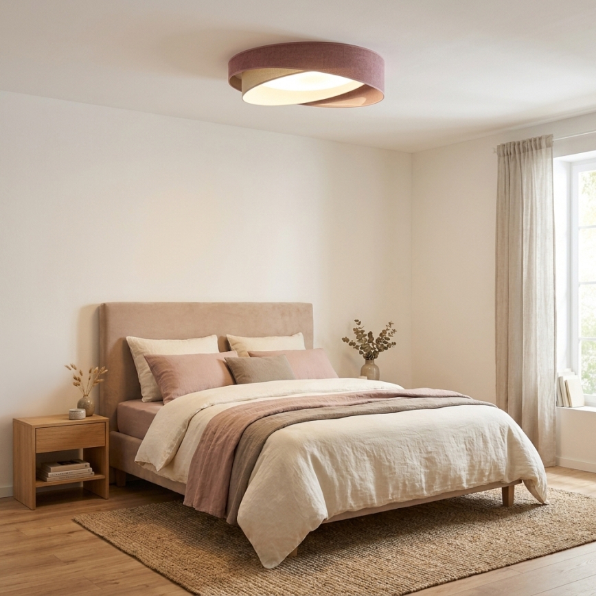 BRILAGI - Plafoniera LED VELVET TWIST LED/24W/230V 4000K Ø 55 cm rosa/crema