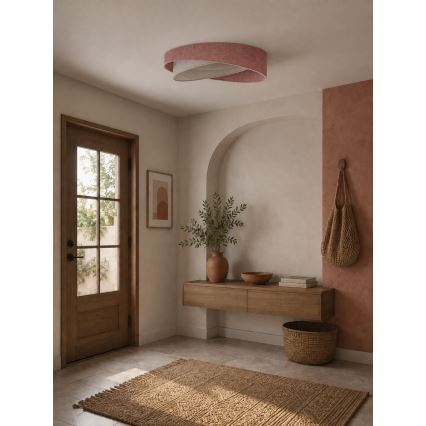 BRILAGI - Plafoniera LED VELVET TWIST LED/24W/230V 4000K Ø 55 cm rosa/crema