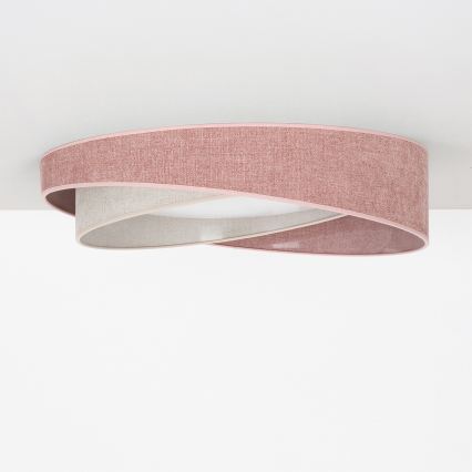 BRILAGI - Plafoniera LED VELVET TWIST LED/24W/230V 4000K Ø 55 cm rosa/crema