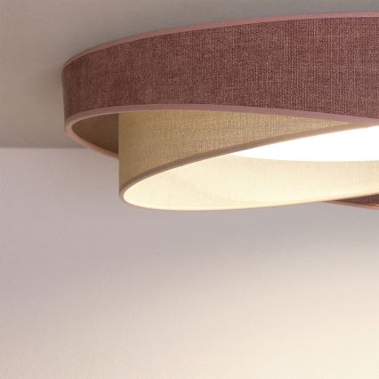BRILAGI - Plafoniera LED VELVET TWIST LED/24W/230V 4000K Ø 55 cm rosa/crema