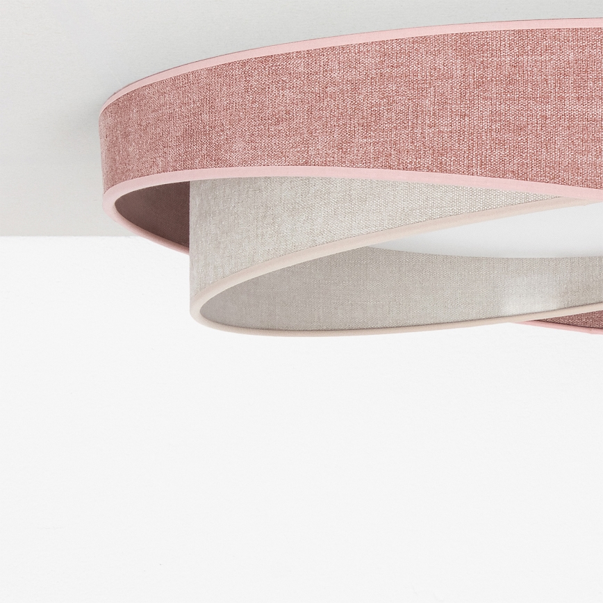 BRILAGI - Plafoniera LED VELVET TWIST LED/24W/230V 4000K Ø 55 cm rosa/crema