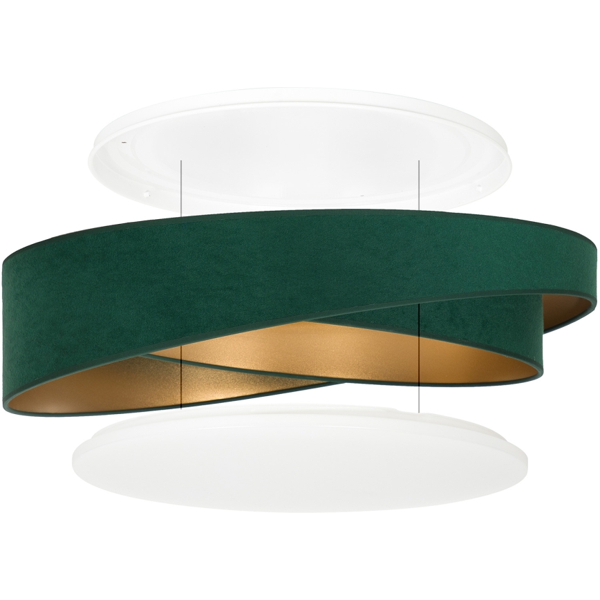 BRILAGI - Plafoniera VELVET TWIST LED/24W/230V 4000K Ø 55 cm verde/oro