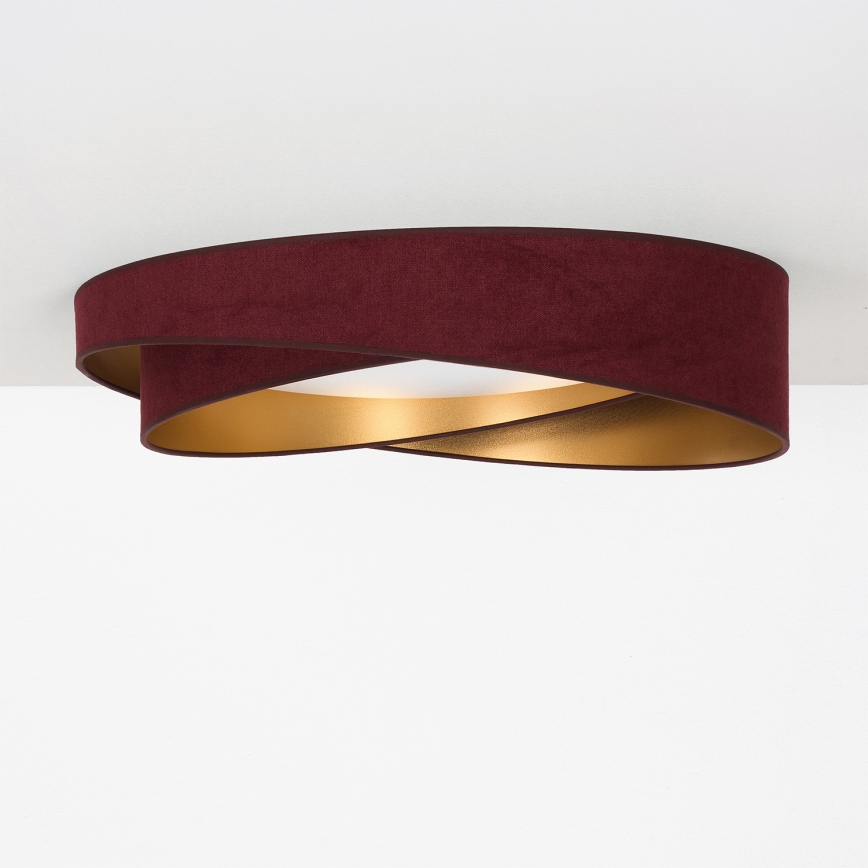 BRILAGI - Plafoniera LED VELVET TWIST LED/24W/230V 4000K Ø 55 cm bordeaux/oro
