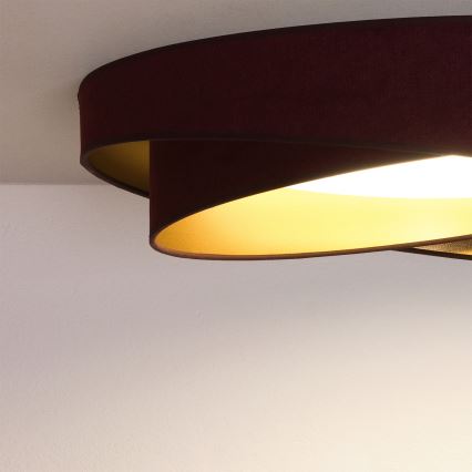 BRILAGI - Plafoniera LED VELVET TWIST LED/24W/230V 4000K Ø 55 cm bordeaux/oro