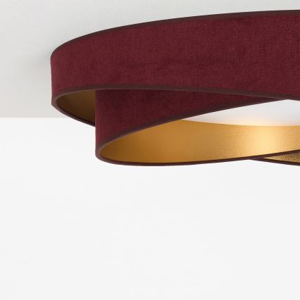 BRILAGI - Plafoniera LED VELVET TWIST LED/24W/230V 4000K Ø 55 cm bordeaux/oro